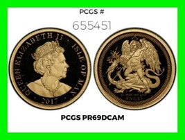 2017 Isle of Man ~ 0.5 Gram Gold Angel ~ Certified PCGS PR69 DCAM - RARE... - £177.49 GBP