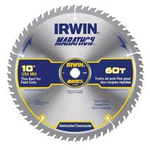 Irwin Marathon 10 in. D X 5/8 in. Carbide Miter and Table Saw Blade 60 t... - $59.95