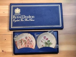 Vintage Set of 2 Royal Doulton Meadows Pattern Coasters NIB Classic Eleg... - $27.00