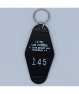 Junkyard Glam Motel Keychain Hotel California Random Room Number Black K... - $6.48