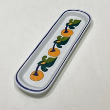 RARE Quimper Citrus Oranges Cheese Olive Cracker Oval Long Tray  - £38.21 GBP