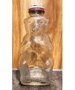 Vintage 1950s BEAR COIN BANK BOTTLE Snow Crest Beverages w/ Lid Clear Gl... - $263.43 MXN