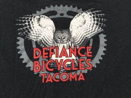 Black t-shirt  Defiance Bicycles Tacoma Owl American Apparel Large L - $19.79