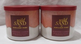 Bath &amp; Body Works 3-wick Scented Candle Lot Set of 2 WILD SAND - £53.91 GBP