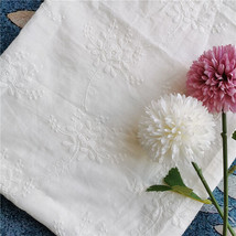 100% Cotton Embroidery Fabric DIY Table Cloth Crafts Fabric Upholstery Curtain - £10.46 GBP
