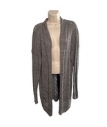 Leo &amp; Nicole Womens Medium Open Front Knit Cardigan Sweater Gray size Me... - $22.99