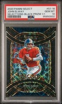 John Elway 2020 Panini Select Selections BLACK PRIZM #SI-16 1/1 PSA 10 - £1,386.73 GBP