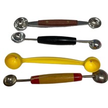 Double Ended Melon Baller Scoop Kitchen Utensils Variety 4 pieces Plastic Steel - £6.42 GBP
