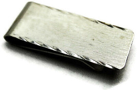 Act II Money Clip Etched Stainless Steel Credit Card Cash Silver Tone Engravable - £26.89 GBP