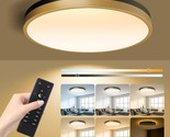 13 Inch Flush Mount Ceiling Light With Remote Control &amp; Night Light, 5Cc... - £72.36 GBP