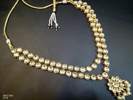Kundan Meenakari Necklace Beads Evergreen Earrings Bollywood Ethnic Jewelry 31 - £27.44 GBP