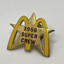 McDonald’s 1988 Super Crew Employee Crew Fast Food Enamel Lapel Hat Pin - £6.22 GBP