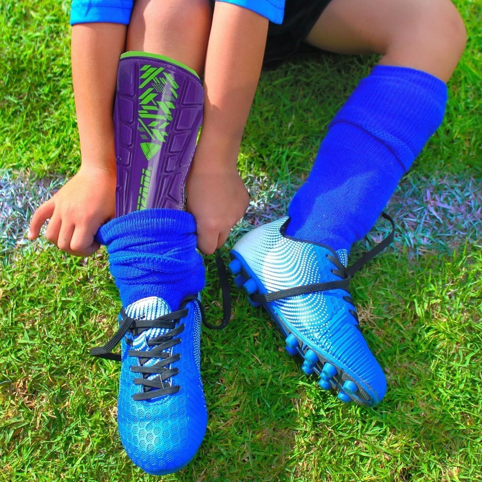 Vizari Malaga Soccer Shin Guards,Size-XXS, Purple/Green, VZSG70129-XXS - $9.22