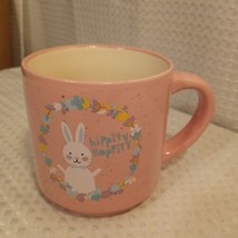 Holiday Home Hip Hop Hooray Pink Easter Bunny Coffee Hot Chocolate Mug Cup  - $13.06