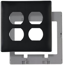 Legrand-Pass &amp; Seymour SWP82BKCC10 Screw Less Wall Plate Plastic Sub Plate Two G - £4.63 GBP+