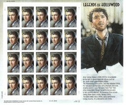 James (Jimmy) Stewart: Legends of Hollywood, Full Sheet 20 x 41 Cent Stamps, MNH - £16.61 GBP