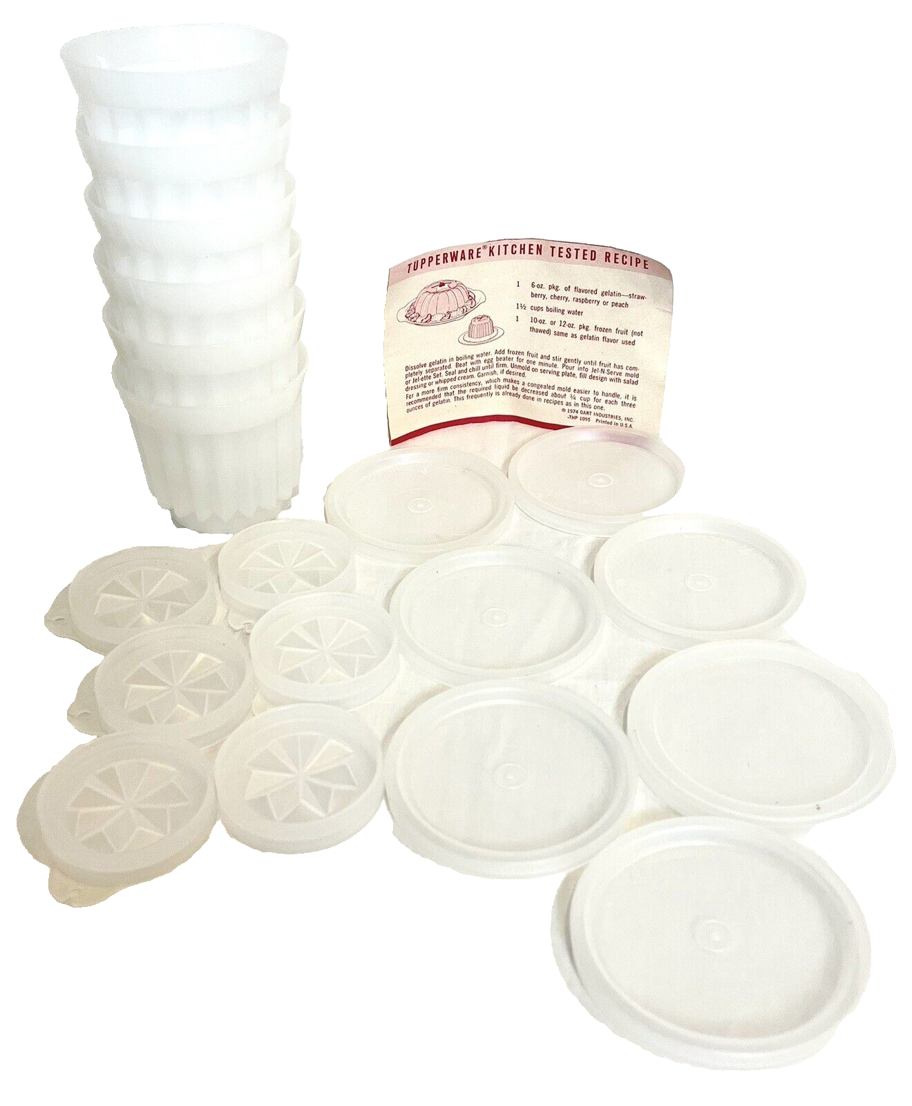 Vintage Tupperware Jel-ette Set Dessert Molds Set of 6 - $18.99