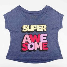 NEW Simply Styled Girls Boxy T-Shirt Tee Super Awesome Medieval Blue S - £9.31 GBP