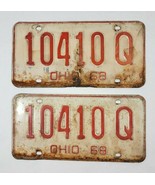1968 Ohio License Plates Matching Set 10410 Q - $33.66