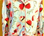 Women’s Pajamagram Cupcakes Blue Sleepwear Pajama Top Small Soft Cozy 02... - $5.85