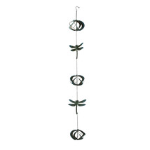 Metal Dragonfly Wind Spinner Chain Kinetic Garden Sculpture Home Decor - £38.93 GBP