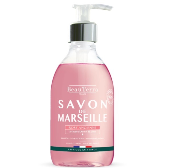 BeauTerra Savon Liquid Soap, Rose, 300 ml