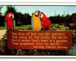 Busch Gardens Tampa FL Dorothy Frances Gurney Quote Parrots Chrome Postc... - $3.91