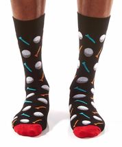 Golf Men's Crew Socks Yo Sox Premium Brand Cotton Blend Antimicrobial Black image 3