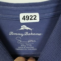 Tommy Bahama Polo Shirt XXL 2XL  Blue Marlin Rugby Pima Cotton Mens - £10.28 GBP