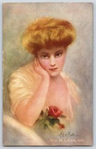 Postcard Artist Signed Zula Kenyon In Dreamland Beautiful Woman Art Nouveau - £7.77 GBP