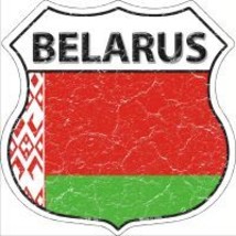 Belarus Flag Highway Shield Novelty Metal Magnet HSM-184 - £11.81 GBP