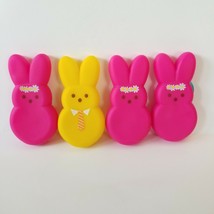 Peeps For Pets Vinyl Squeak Toy Lot Dress Up Pink Yellow Flower Bunny Dog Lot - £17.74 GBP
