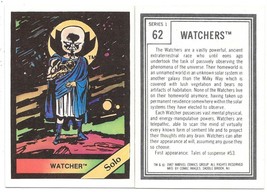 Marvel Universe Series 1 Trading Card #62 Watcher 1987 Comic Images NEAR MINT - £10.60 GBP
