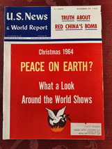 U S NEWS World Report Magazine December 28 1964 Christmas Peace On Earth? - £11.25 GBP