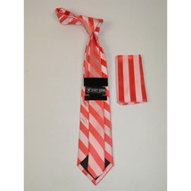Men's Stacy Adams Tie and Hankie Set Woven Silky Fabric #St41 Peach image 2
