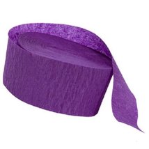DENNECREPE Purple Crepe Paper Streamers 2 Rolls 145 ft Total - Made in USA - £6.22 GBP