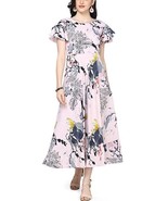 Women&#39;s Crepe A-line Dress Butterfly Sleeves Pink,Blue &amp; Black  CockTail... - £29.23 GBP