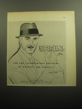 1958 Resistol Self-conforming Hats Ad - For the incomparable pleasure - £14.78 GBP