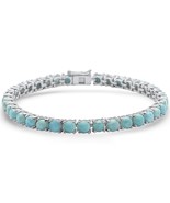 Sterling Silver Natural Larimar Bracelet - €163,88 EUR