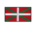 BASQUE FLAG IRON ON PATCH 3&quot; Embroidered Applique Spain Ikurrina Country... - $4.95