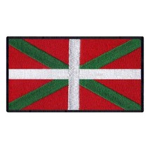 BASQUE FLAG IRON ON PATCH 3&quot; Embroidered Applique Spain Ikurrina Country... - £3.95 GBP