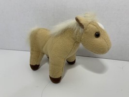 Aurora small plush tan brown horse with sound galloping trotting neighing toy - £7.90 GBP