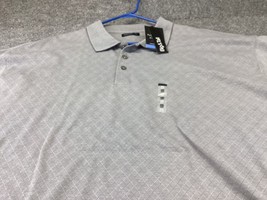 Van Heusen Studio Men’s Big &amp; Tall Collared Polo Shirt Grey 4XL Wrinkle Free - £16.41 GBP