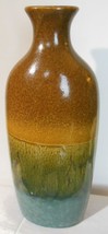 Glazed Vase Blue and Brown 11 x 4 x 2&quot; NEW - £18.13 GBP