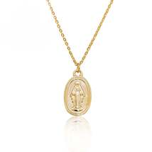 Vintage Virgin Mary Gold Virgencita Necklace - $69.00