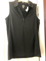 NWT Ladies EP PRO Tour Tech Basics BLACK Sleeveless Golf Shirt - S & M image 2