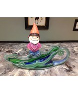 ONE OF A KIND HANDCRAFTED ART GLASS DISH DECORATIVE PIECE - £7.97 GBP