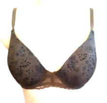 Lucky Brand Bra 36C Olive Green Blue Floral Padded - £17.52 GBP