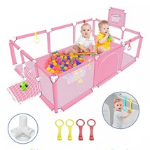 Extra Large Baby Playpen With Games Pink - $543.29 MXN