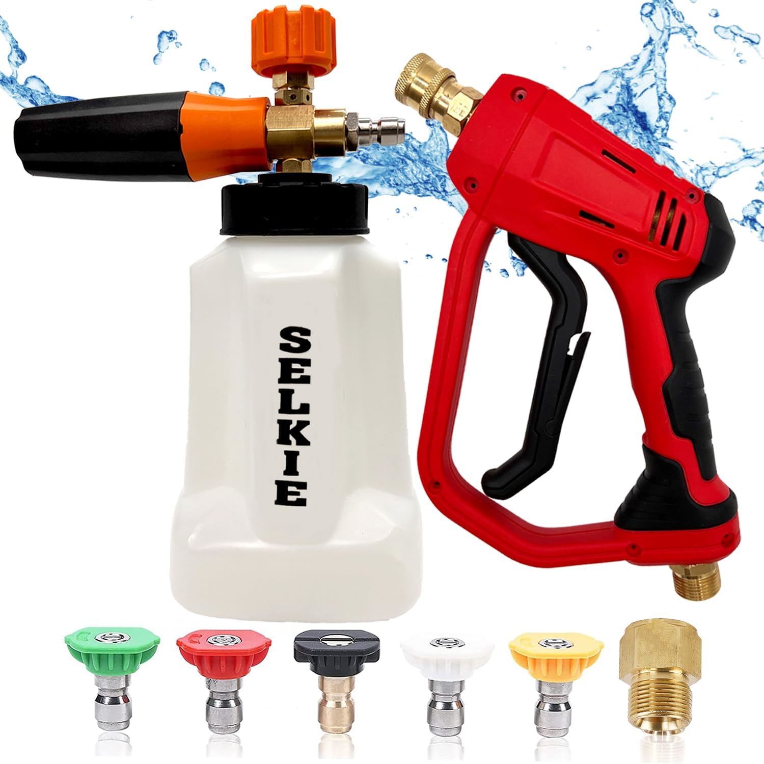 Selkie Foam Cannon With Pressure Washer Gun, Adjustable Cannon Foam, 435... - $44.94